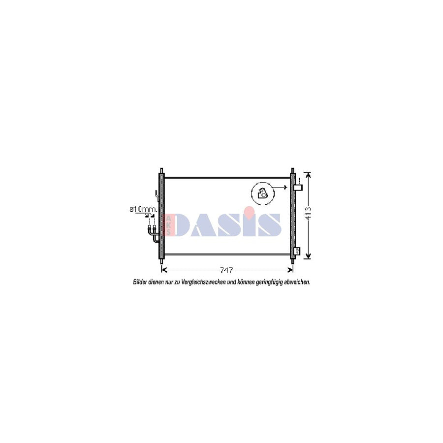 AKS Dasis 102028N Air Conditioning Condenser For Honda Fr-V (Be) | Duco Car Parts UK