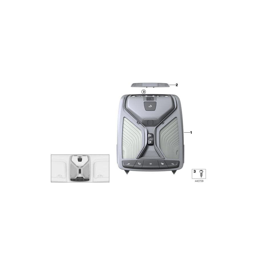 Genuine BMW 61319472162 F90 G30 G01 Headliner Control Module (Inc. 530d, 530iX & 630d) | Duco Car Parts UK Car Parts