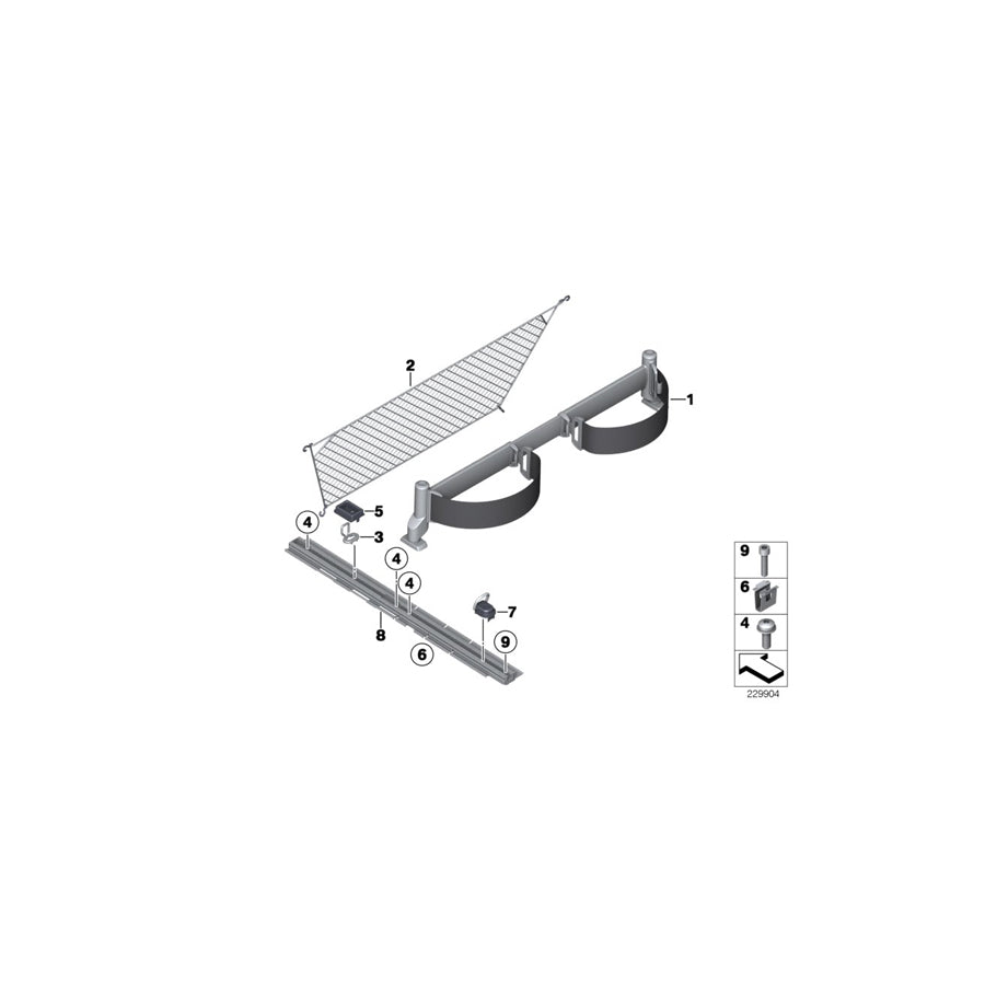 Genuine BMW 51479175148 F25 F26 Lashing Rail, Right (Inc. X3 35iX, X3 28dX & X4 20dX) | Duco Car Parts UK