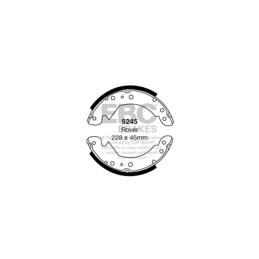 EBC 5245 Austin Princess Wolseley Rear Brake Shoes 1 | Duco Car Parts UK Car Parts