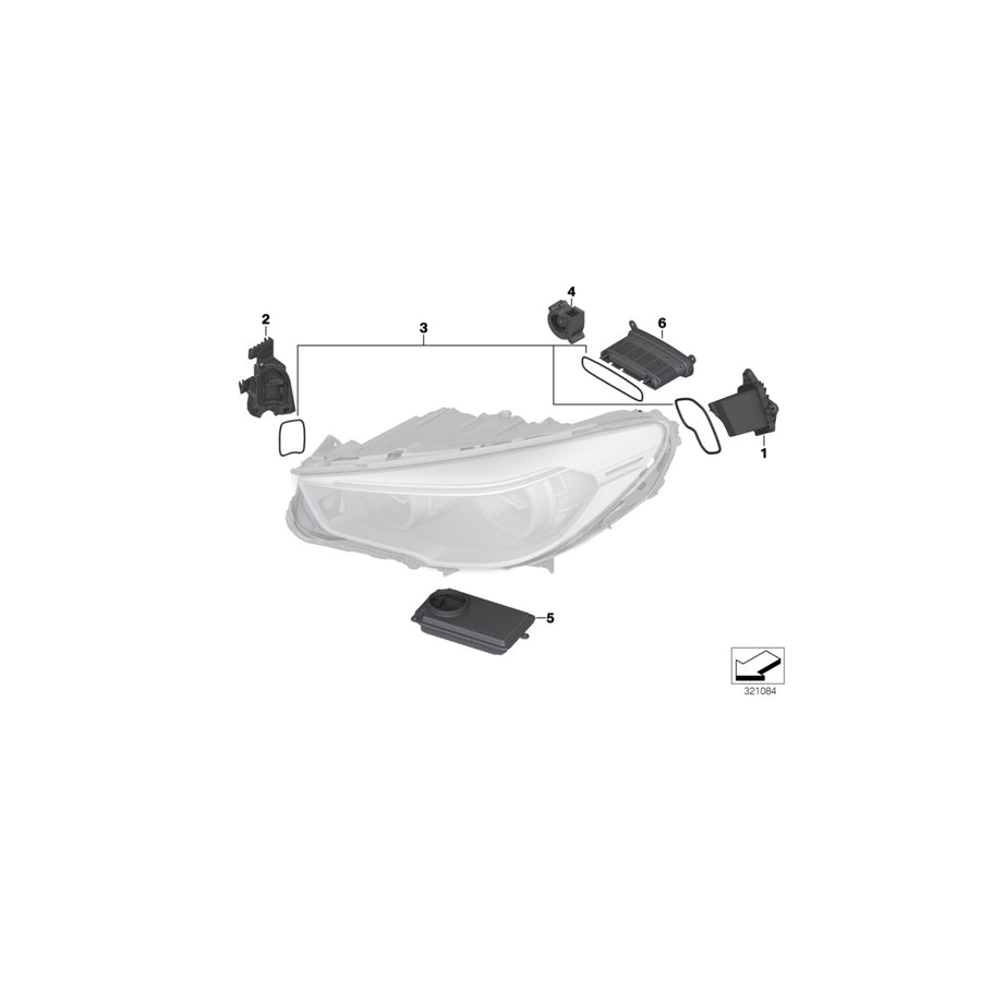 Genuine BMW 63117352480 F10 F07 F11 Led Display For Fan, Right (Inc. M5, 550i & 550iX) | Duco Car Parts UK