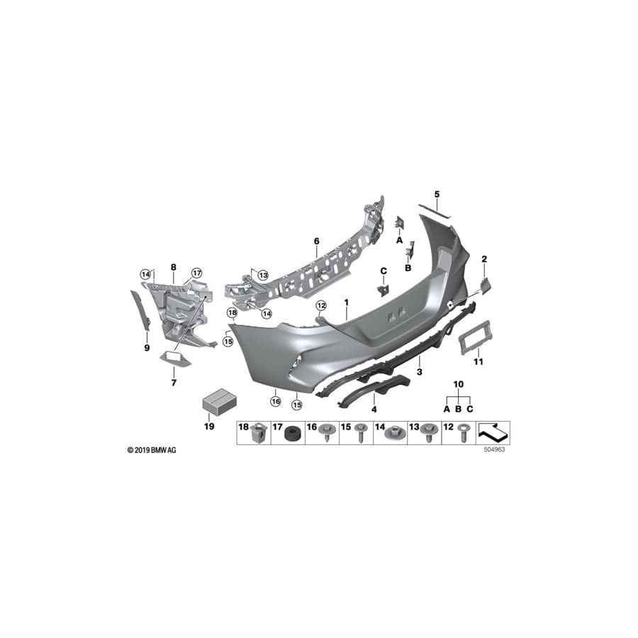 Genuine BMW 51128081494 F93 Guide, Center Rear -M- (Inc. & M8) | Duco Car Parts UK Car Parts