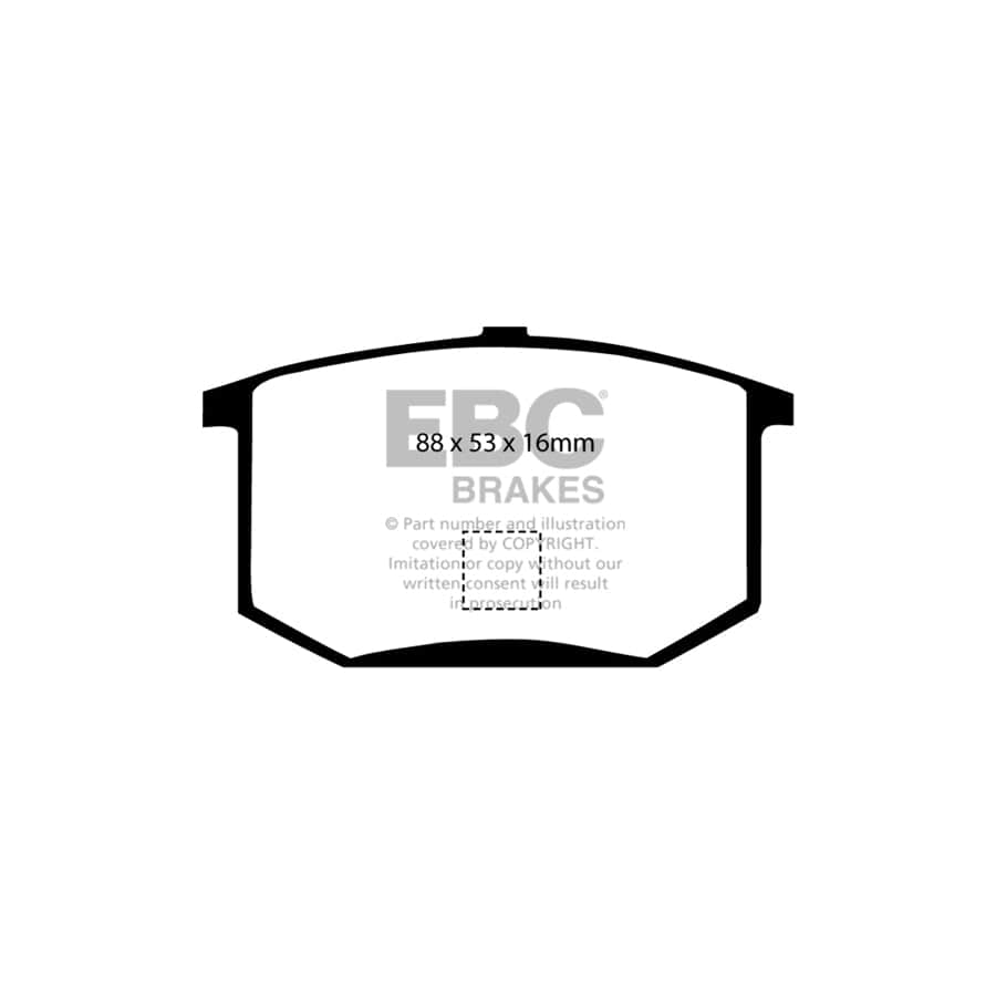EBC PD02KR512 Lotus Esprit Redstuff Rear Brake Pad & Plain Disc Kit - Girling/TRW Caliper 2 | Duco Car Parts UK Car Parts