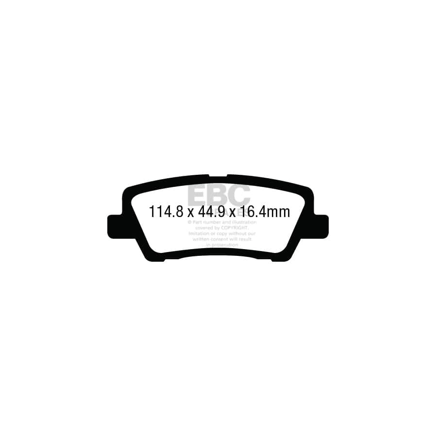 EBC PD02KR513 Cadillac CTS Redstuff Rear Brake Pad & Plain Disc Kit 2 | Duco Car Parts UK Car Parts