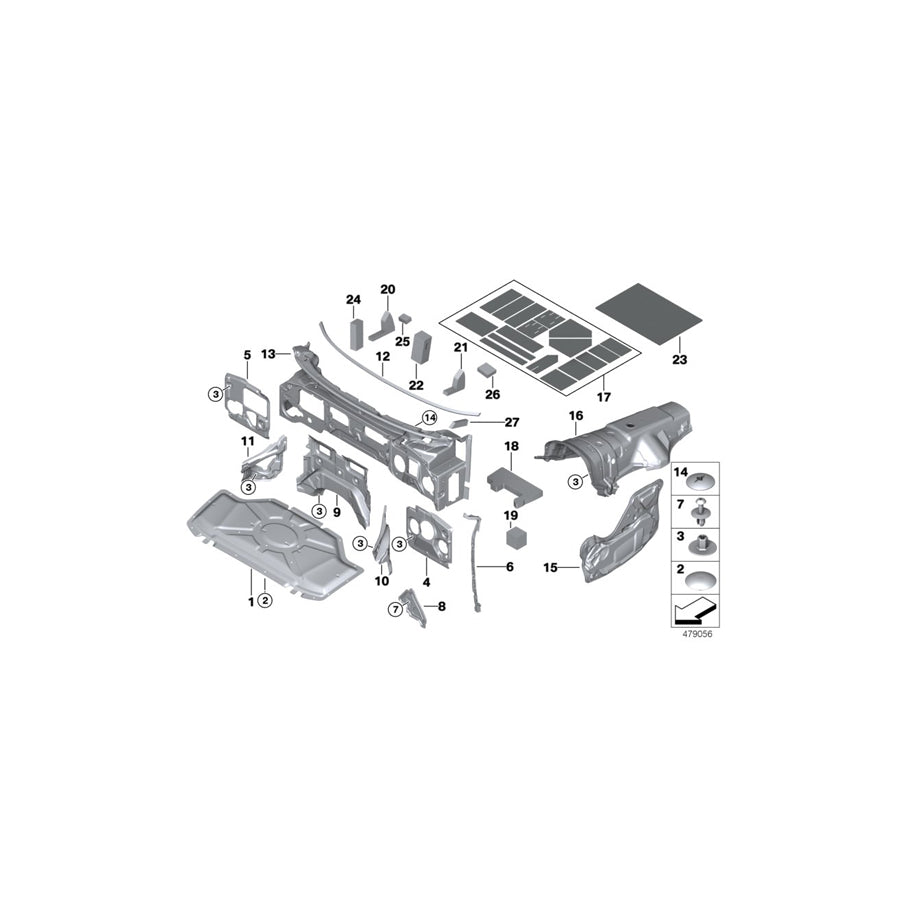 Genuine BMW 51487343218 Sound Insulating Door Front Right (Inc. X6 28iX, X5 35i & X6 35i) | Duco Car Parts UK