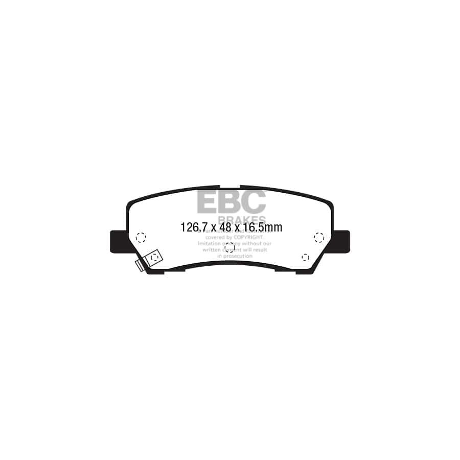 EBC PD02KR516 Ford Mustang Redstuff Rear Brake Pad & Plain Disc Kit 2 | Duco Car Parts UK Car Parts