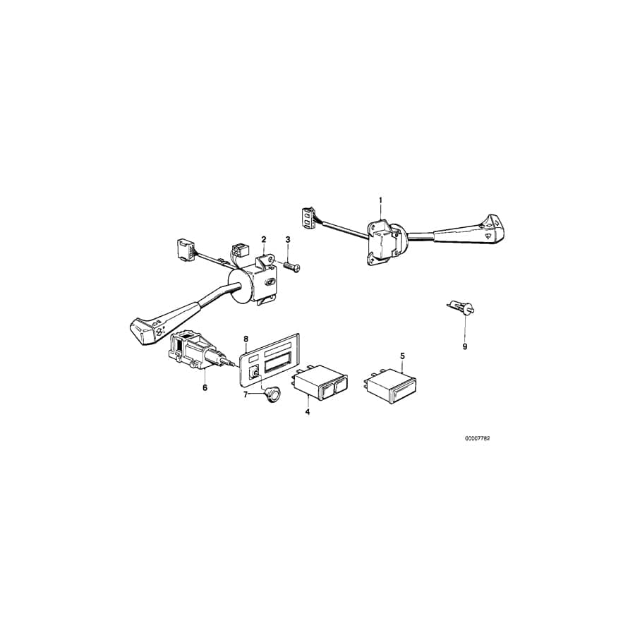 Genuine BMW 61311377965 E30 E24 Switch Turn Signal,Dip-Dim Control (Inc. 316i, M635CSi & 635CSi) | Duco Car Parts UK Car Parts