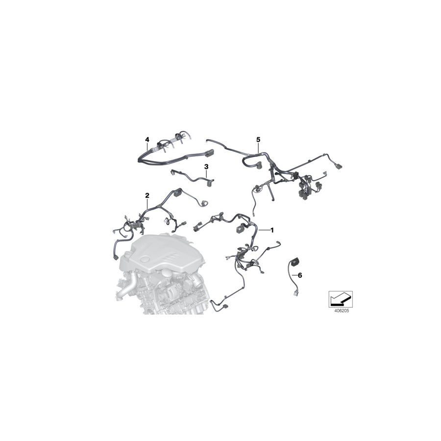 Genuine BMW 12537634059 F36 F33 F23 Wiring Harness, Engine Trans. Module (Inc. 428iX, 228iX & 328i) | Duco Car Parts UK