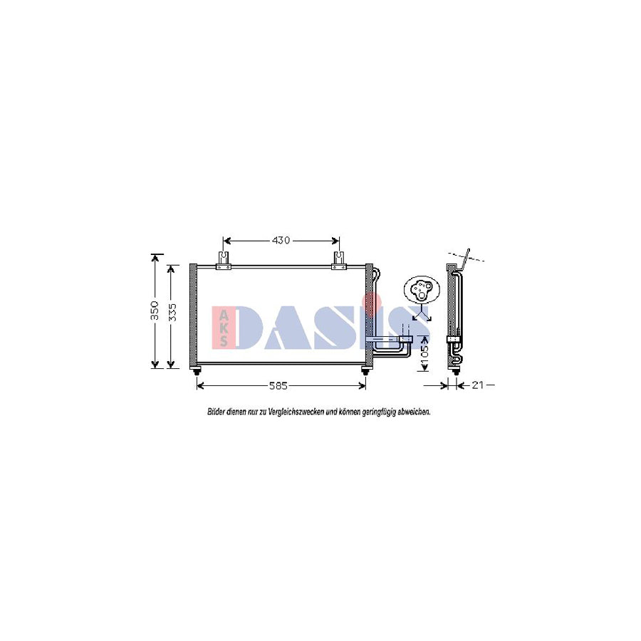 AKS Dasis 522045N Air Conditioning Condenser | Duco Car Parts UK