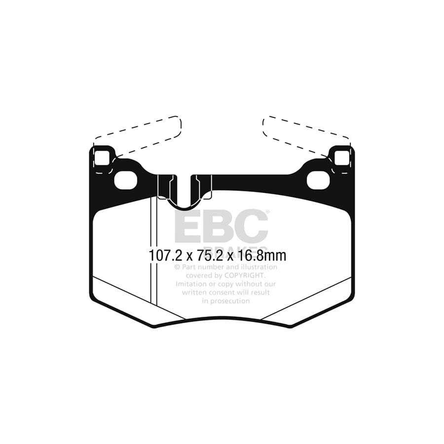 EBC PD02KR541 Lexus Redstuff Rear Brake Pad & Plain Disc Kit - Brembo Caliper (Inc. GS-F & RC-F) 2 | Duco Car Parts UK Car Parts