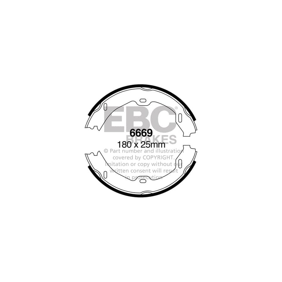 EBC 6669 Mercedes-Benz C219 C218 W/T211 Rear Brake Shoes 1 | Duco Car Parts UK Car Parts