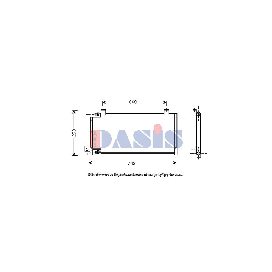 AKS Dasis 522060N Air Conditioning Condenser For Jeep Cherokee II (Xj) | Duco Car Parts UK