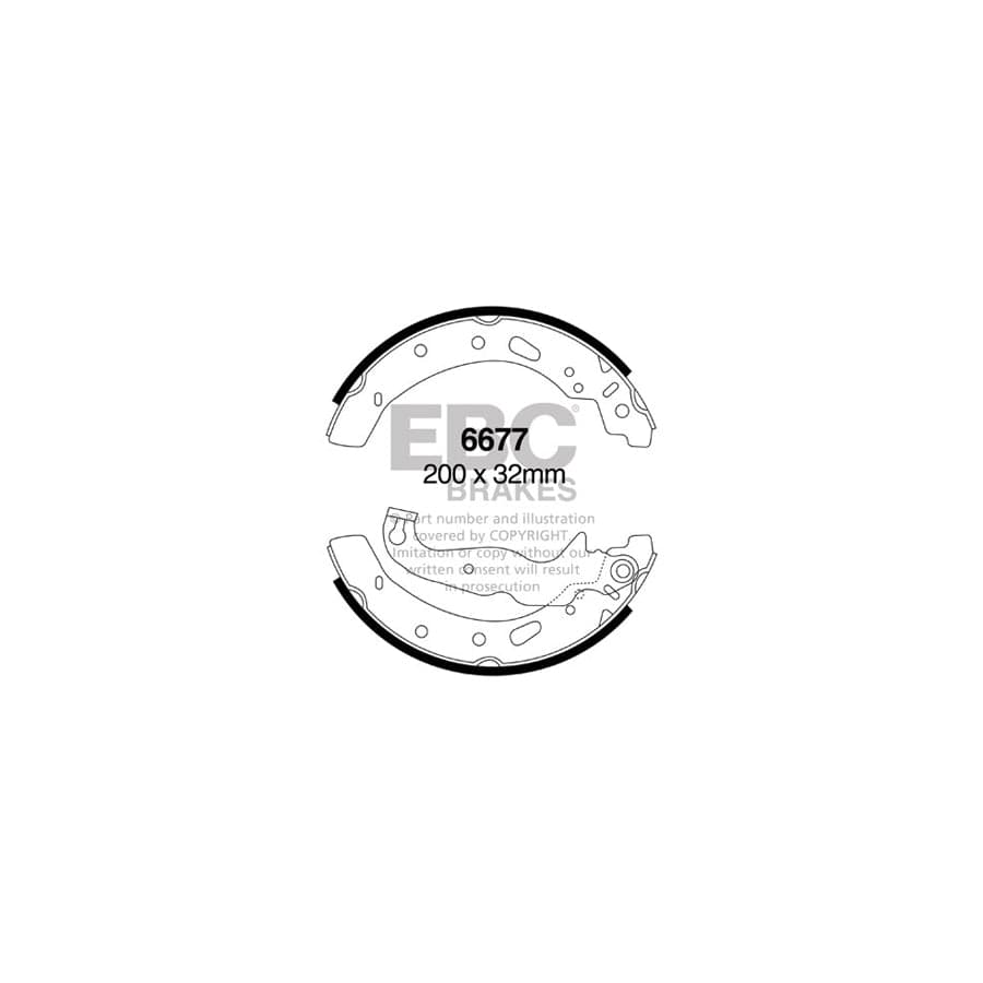 EBC 6677 Ford Rear Brake Shoes 1 | Duco Car Parts UK Car Parts