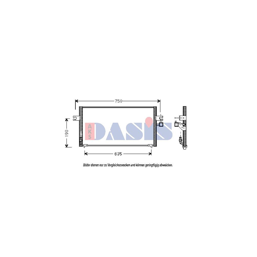 AKS Dasis 072002N Air Conditioning Condenser For Nissan Almera | Duco Car Parts UK