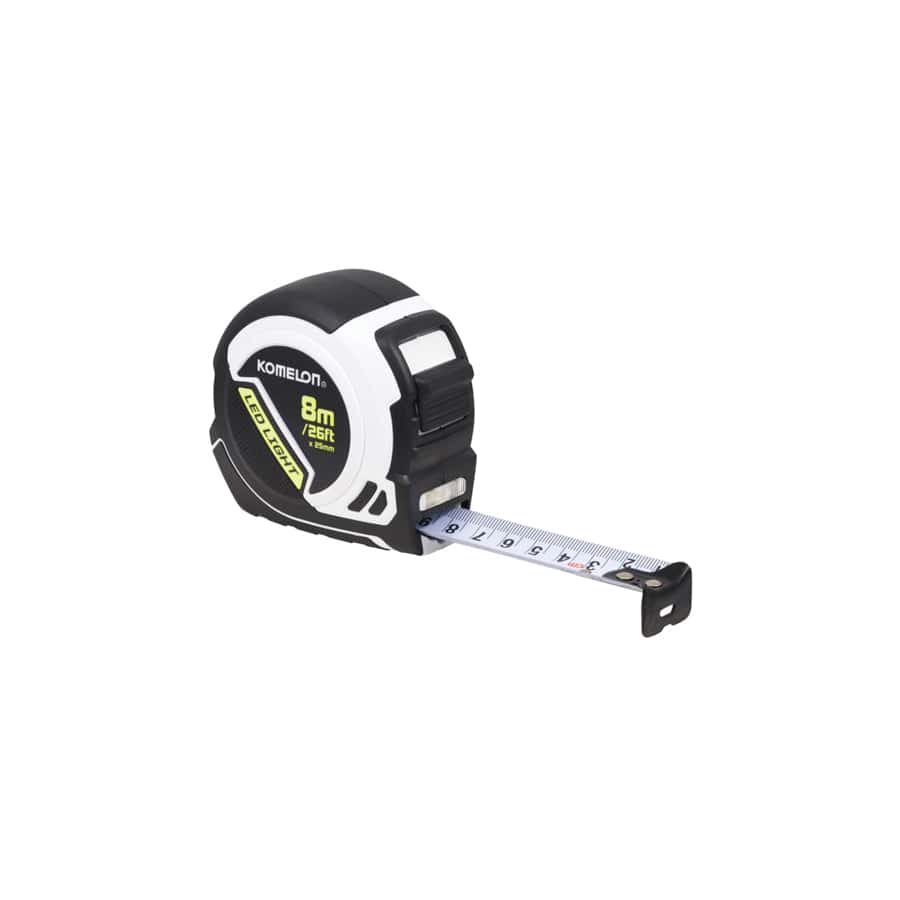 Komelon KOMPLD85ME LED LIGHT Tape Measure 8m/26ft (Width 25mm) | Duco Car Parts UK