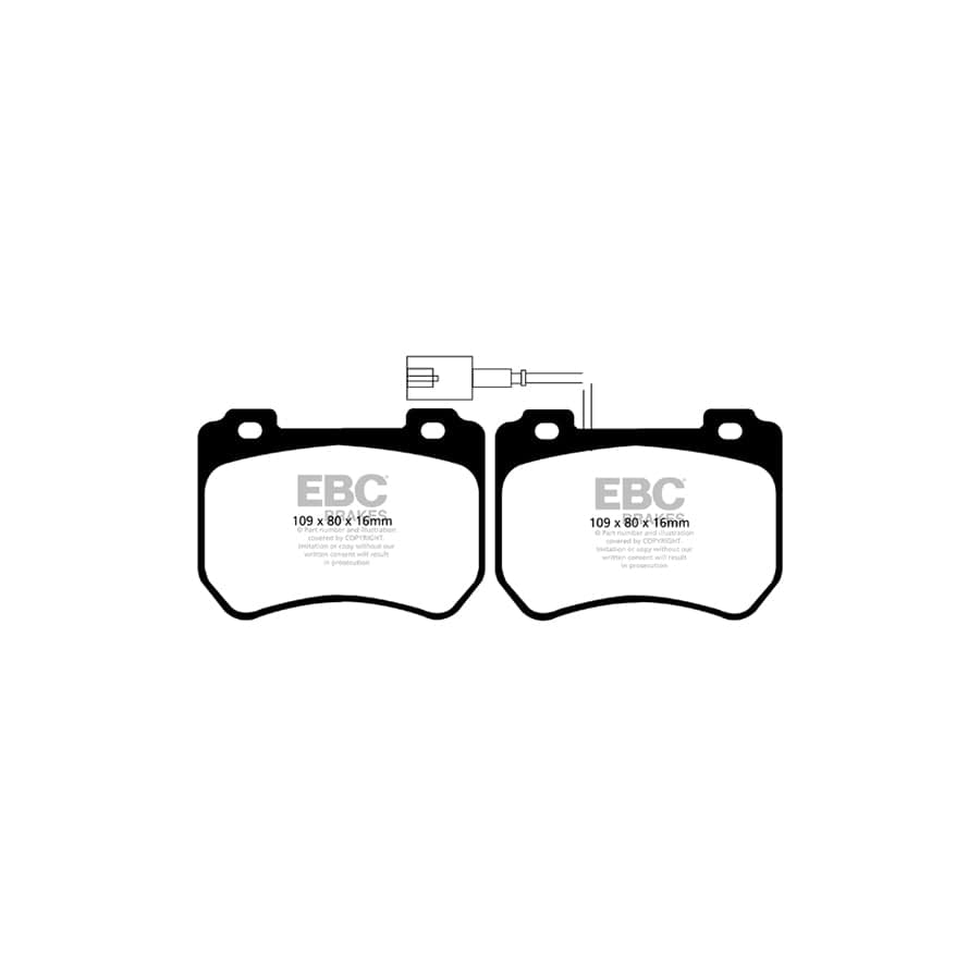 EBC PD03KF024 Alfa Romeo Yellowstuff Front Brake Pad & Plain Disc Kit - TRW Caliper (Inc. 159 & Spider) 2 | Duco Car Parts UK Car Parts