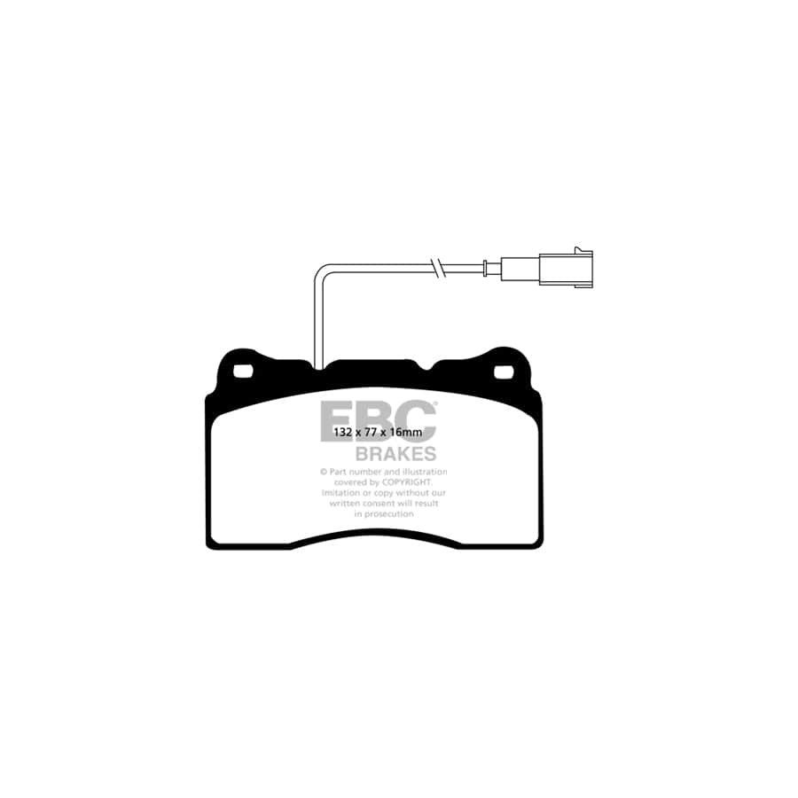 EBC PD03KF028 Alfa Romeo 166 Yellowstuff Front Brake Pad & Plain Disc Kit - Girling/TRW Caliper 2 | Duco Car Parts UK Car Parts
