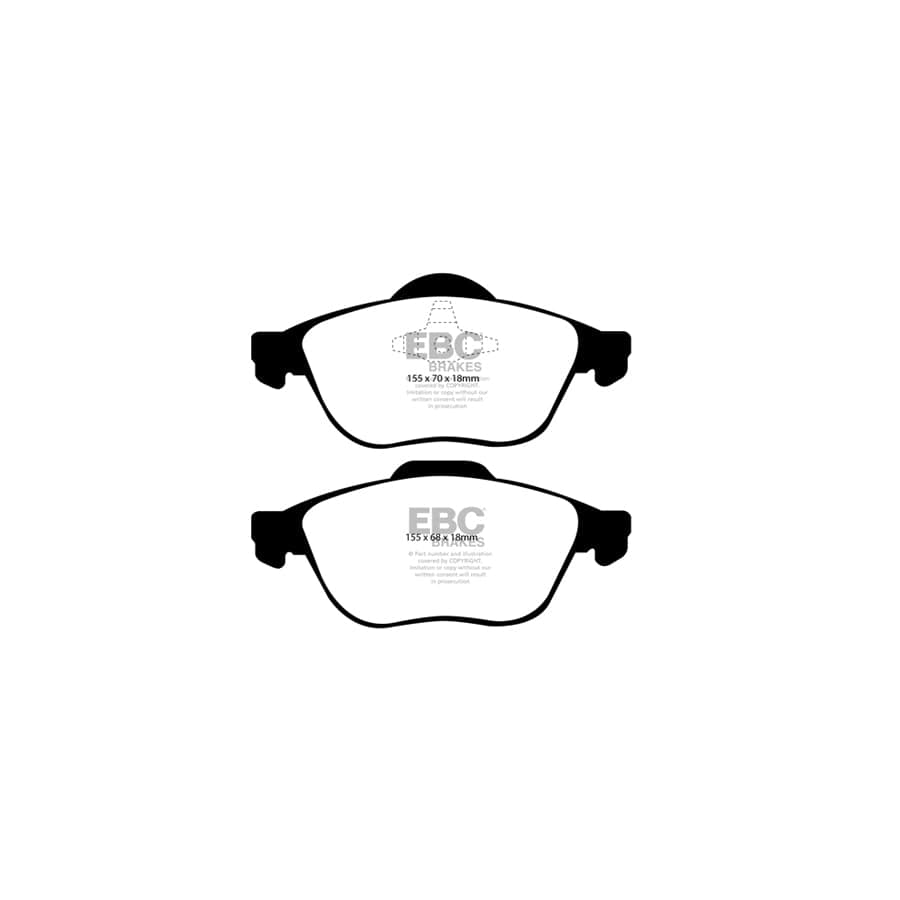 EBC PDKF1647 Renault Ultimax Front Brake Pad & Plain Disc Kit - ATE Caliper 2 | Duco Car Parts UK Car Parts