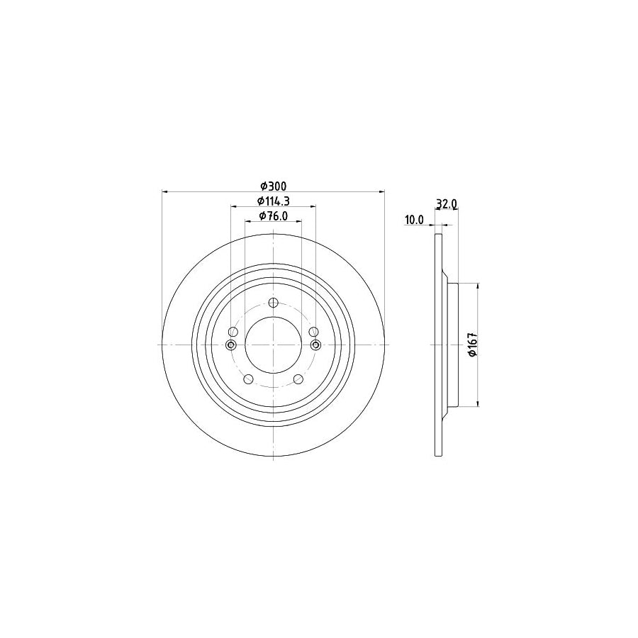 Hella 8DD 355 134-291 Brake Disc