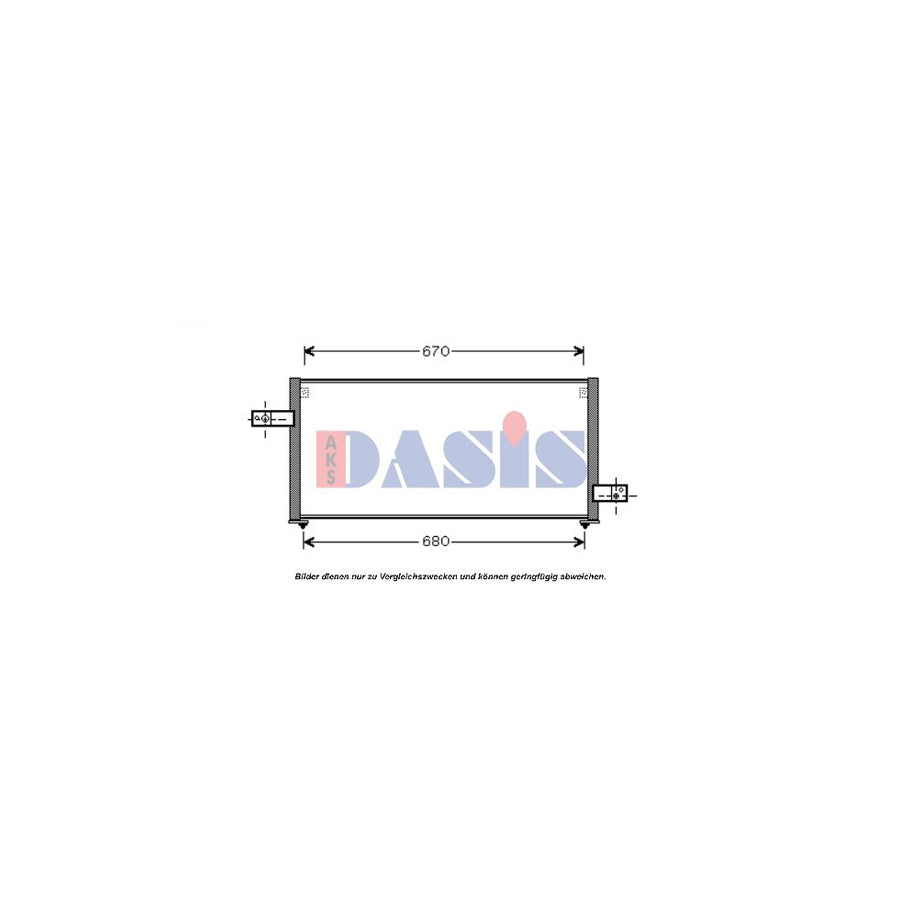 AKS Dasis 352007N Air Conditioning Condenser For Subaru Forester I (Sf) | Duco Car Parts UK