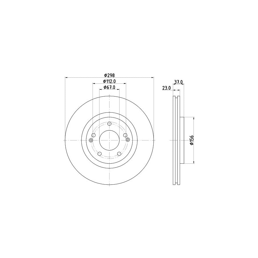 Hella 8DD 355 134-171 Brake Disc