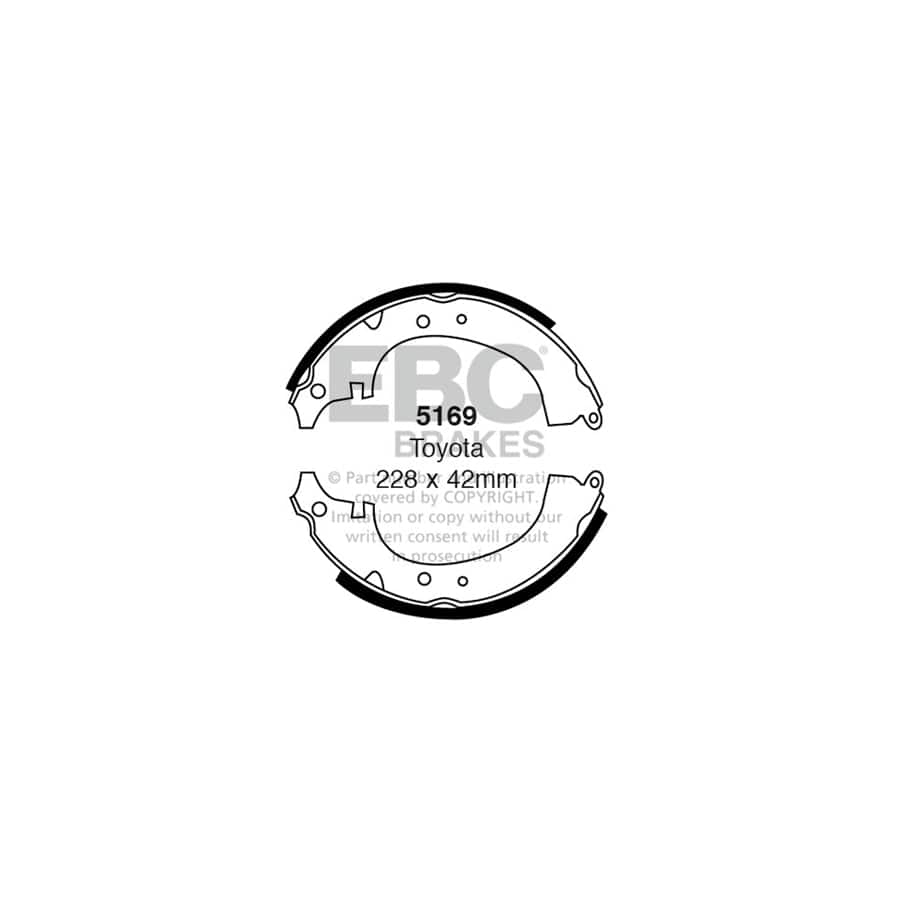 EBC 5169 Daihatsu Toyota Rear Brake Shoes 1 | Duco Car Parts UK Car Parts