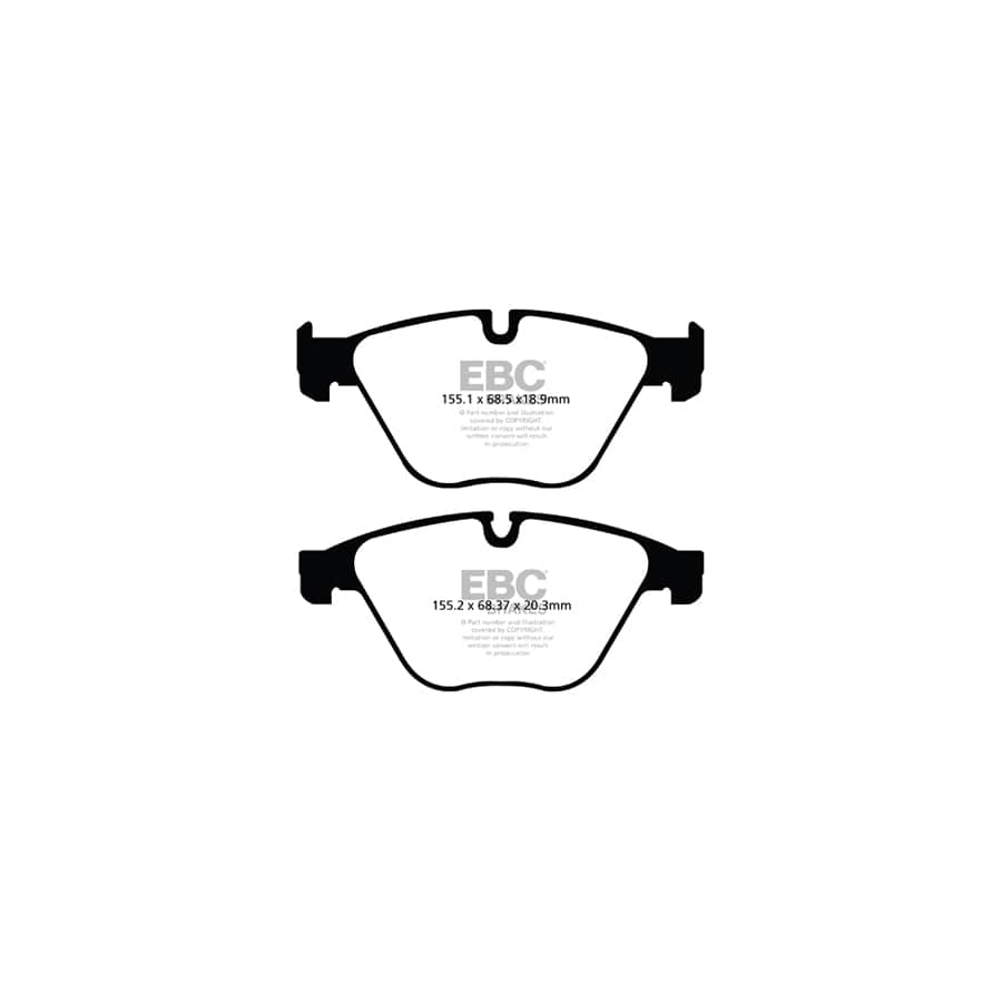 EBC PDKF2320 BMW F10 F11 Ultimax Front Brake Pad & Plain Disc Kit - TRW Caliper 2 | Duco Car Parts UK Car Parts