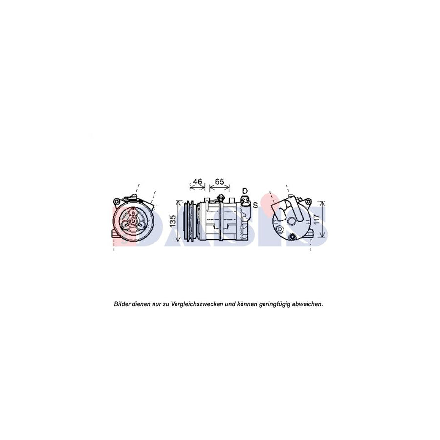 AKS Dasis 851923N Compressor, Air Conditioning For Nissan Patrol Gr V Off-Road (Y61) | Duco Car Parts UK