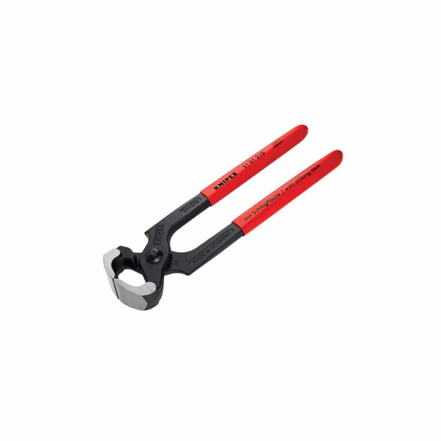 Knipex KPX5101210 Hammerhead Style Carpenter's Pincers PVC Grip 210mm (8.1/4in) | Duco Car Parts UK