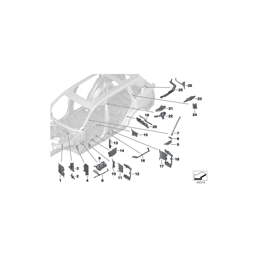 Genuine BMW 41007414984 G07 Molded Part F Column D, Exterior Right (Inc. X7 M50iX, X7 50iX & X7 30dX) | Duco Car Parts UK Car Parts