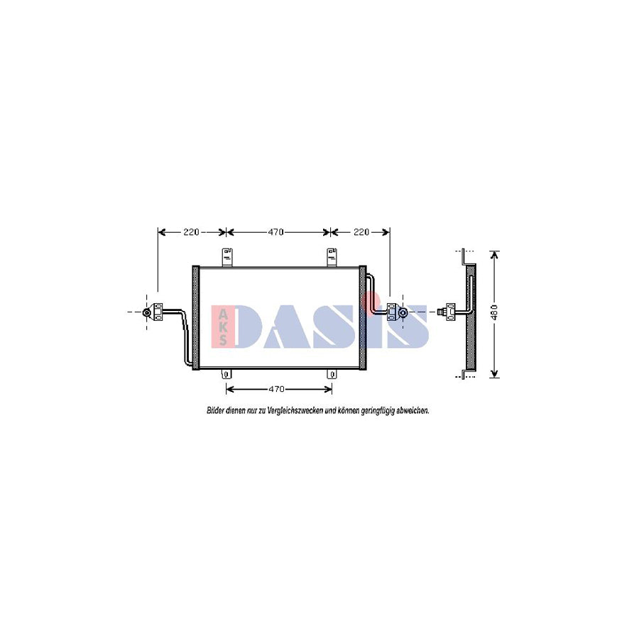 AKS Dasis 182450N Air Conditioning Condenser | Duco Car Parts UK