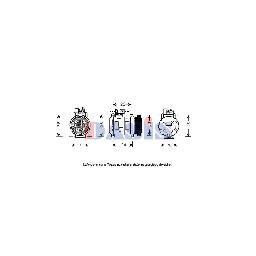 AKS Dasis 850766N Compressor, Air Conditioning For Porsche 928 Coupe | Duco Car Parts UK