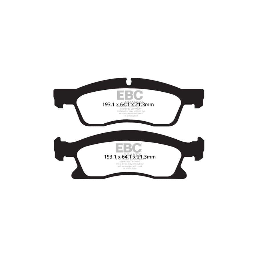 EBC PDKF2327 Dodge Durango Ultimax Front Brake Pad & Plain Disc Kit - ATE Caliper 2 | Duco Car Parts UK Car Parts