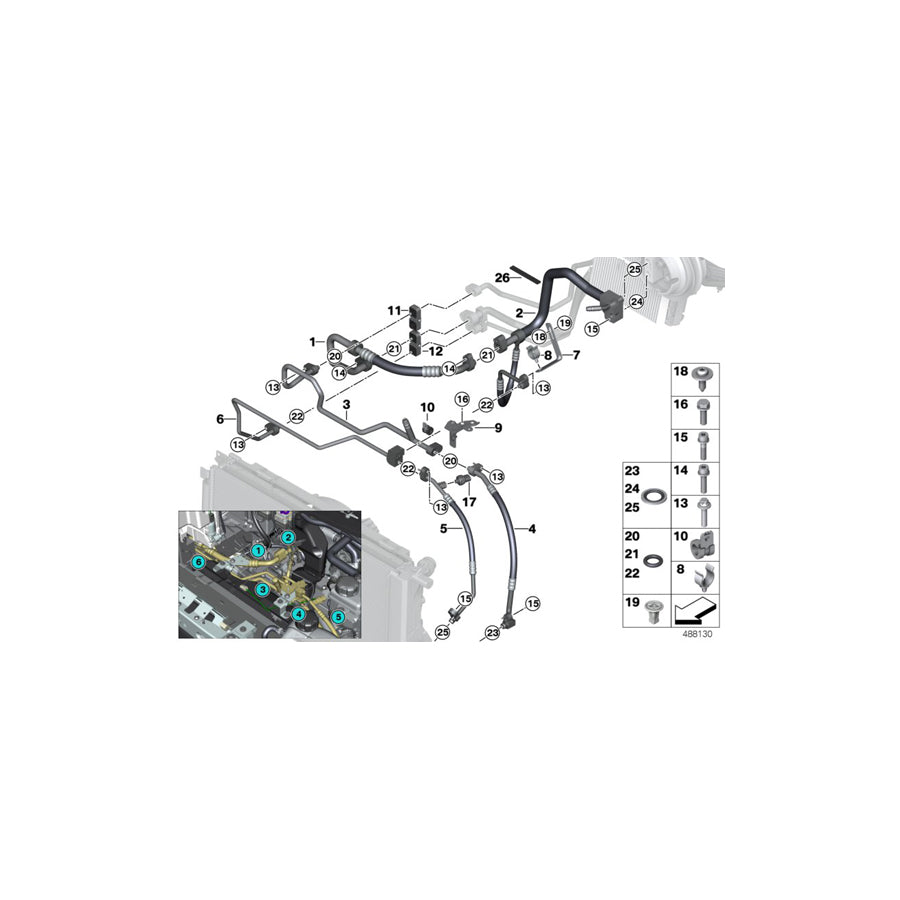 Genuine BMW 64509291282 I01 I01 Pressure Pipe, Front R1234YF (Inc. i3 120Ah, i3s 120Ah Rex & i3s 94Ah) | Duco Car Parts UK