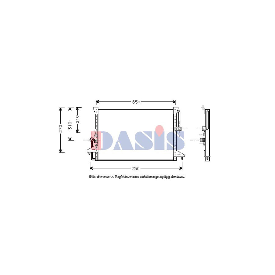 AKS Dasis 213620N Air Conditioning Condenser For Toyota Previa / Estima I (Xr10, Xr20) | Duco Car Parts UK