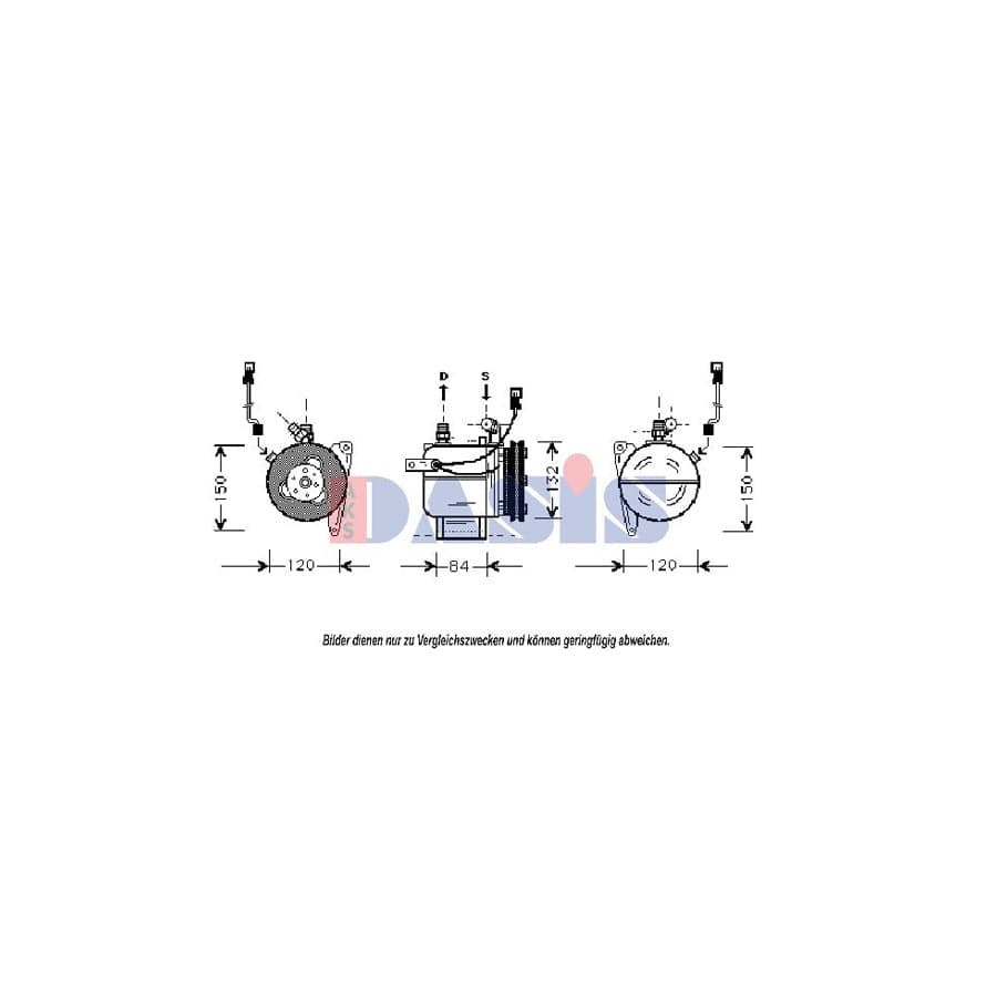 AKS Dasis 850774N Compressor, Air Conditioning | Duco Car Parts UK