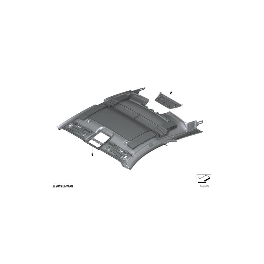 Genuine BMW 51447996641 F92 G15 Roofliner Alcantara NACHTBLAU (Inc. M8, 840iX & 840dX) | Duco Car Parts UK Car Parts