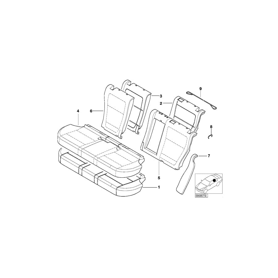 Genuine BMW 52207122315 E53 Lateral Trim Panel Left HELLBEIGE (Inc. X5 3.0d, X5 3.0i & X5 4.4i) | Duco Car Parts UK Car Parts