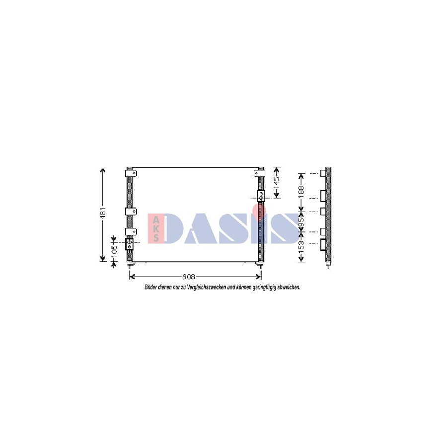 AKS Dasis 112010N Air Conditioning Condenser For Mazda Mpv I (Lv) | Duco Car Parts UK
