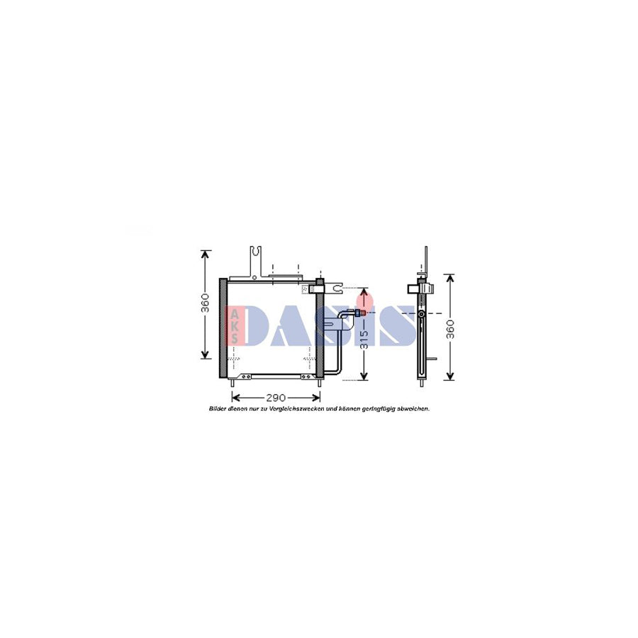 AKS Dasis 112014N Air Conditioning Condenser For Mazda Demio Estate (Dw) | Duco Car Parts UK