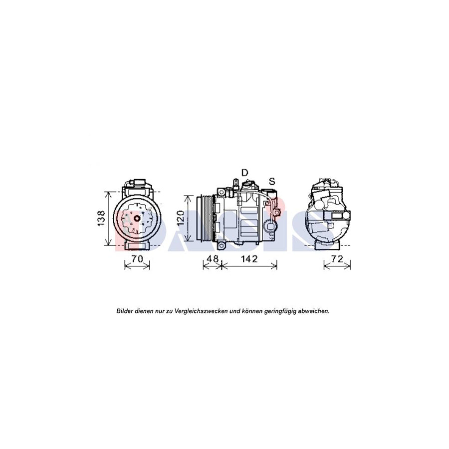 AKS Dasis 851977N Compressor, Air Conditioning | Duco Car Parts UK