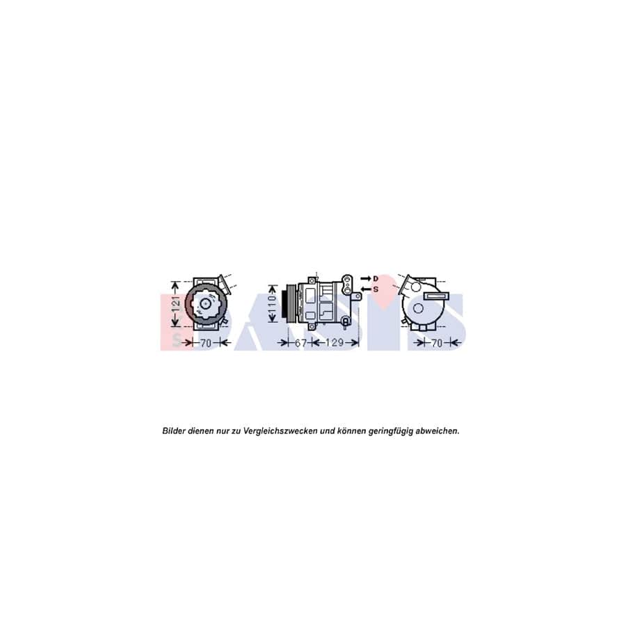 AKS Dasis 851976N Compressor, Air Conditioning For Opel Corsa | Duco Car Parts UK