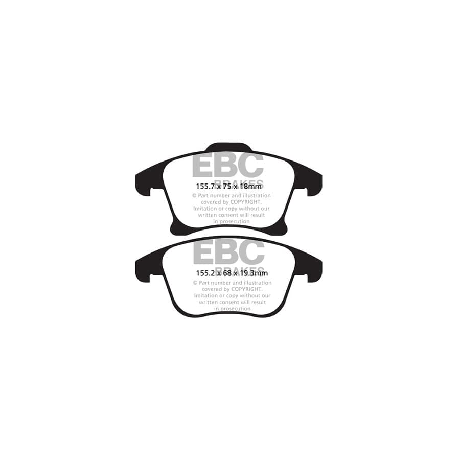 EBC PDKF2339 Ford Ultimax Front Brake Pad & Plain Disc Kit - ATE Caliper (Inc. Galaxy Mk3 & S-Max Mk2) 2 | Duco Car Parts UK Car Parts