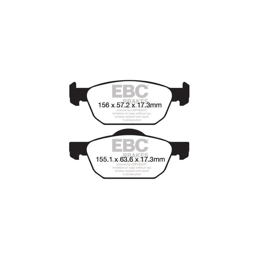 EBC PDKF865 Honda Civic Ultimax Front Brake Pad & Plain Disc Kit - ATE Caliper 2 | Duco Car Parts UK Car Parts