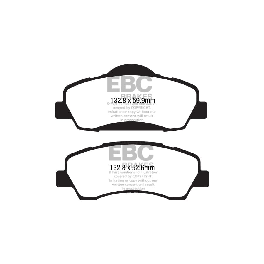 EBC PDKF2344 Peugeot 308 Ultimax Front Brake Pad & Plain Disc Kit - ATE Caliper 2 | Duco Car Parts UK Car Parts