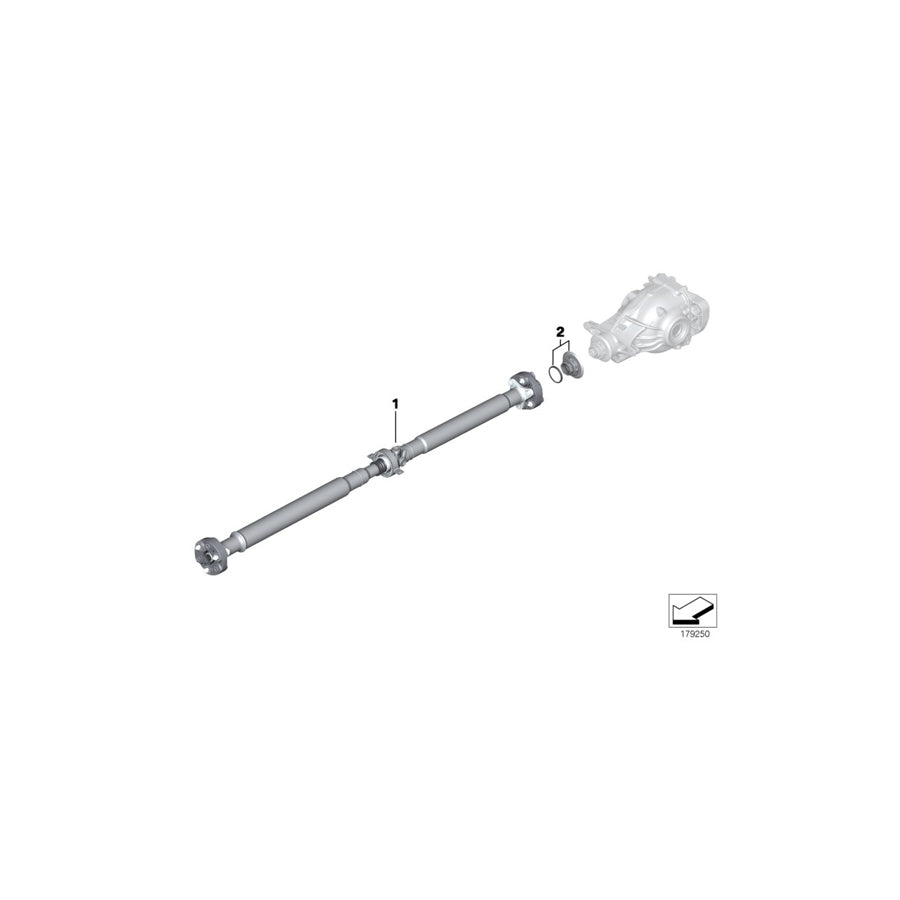 Genuine BMW 26107598946 F03 F02 Drive Shaft Automatic Transmission L=1883MM (Inc. Alpina B7L & 750LiS) | Duco Car Parts UK