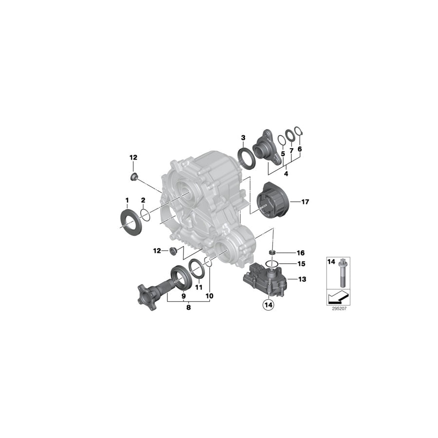 Genuine BMW 27107593438 F01 F11 F02 Output Flange Set, Front (Inc. 740dX, X1 18dX & 550iX) | Duco Car Parts UK