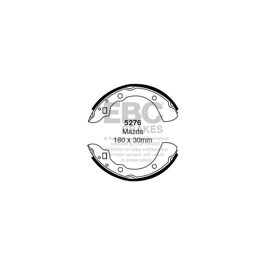 EBC 5276 Mazda 323 Rear Brake Shoes 1 | Duco Car Parts UK Car Parts