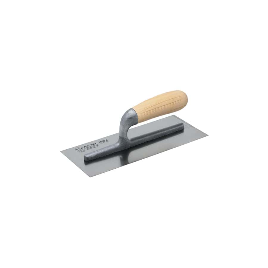 Faithfull FAI820 820 Plasterer's Finishing Trowel Stainless Steel Wooden Handle 11 x 4.3/4in | Duco Car Parts UK
