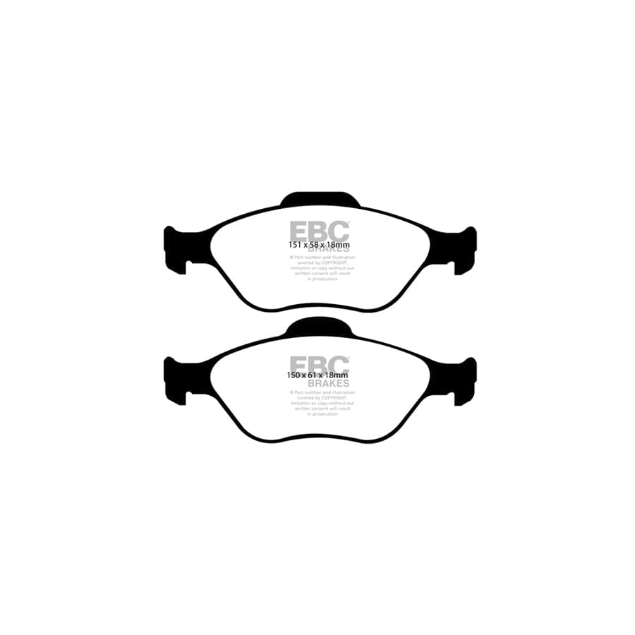 EBC PDKF2022 Toyota Yaris Ultimax Front Brake Pad & Plain Disc Kit - ATE Caliper 2 | Duco Car Parts UK Car Parts